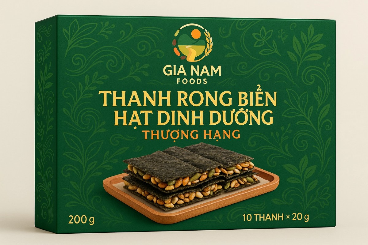 THANH RONG BIỂN HẠT DINH DƯỠNG GIA NAM FOODS – GIÒN NGON BỔ DƯỠNG, MÓN ĂN VẶT LÀNH MẠNH